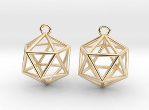Icosahedron Earrings (Metal)
