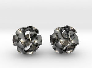 Gyroid Earrings (Metal)
