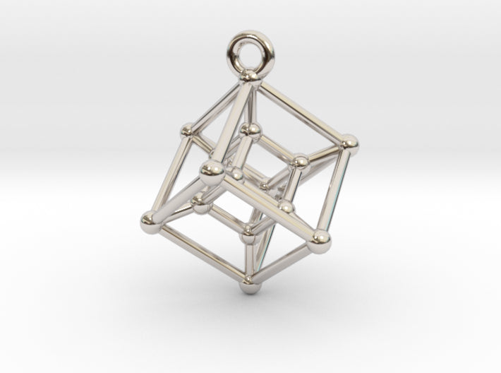 Hypercube Necklace (Metal) – Hanusa Design