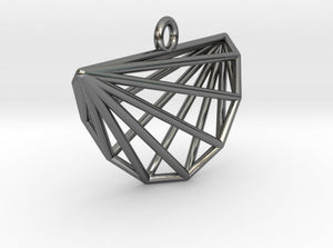 Intricate Cyclic Polytope Necklace (Metal)