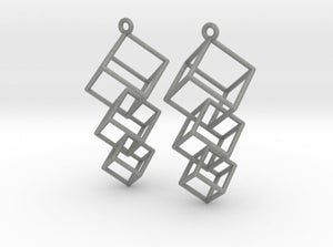 Dangling Cubes Earrings (Nylon)