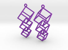 Load image into Gallery viewer, Dangling Cubes Earrings (Nylon)
