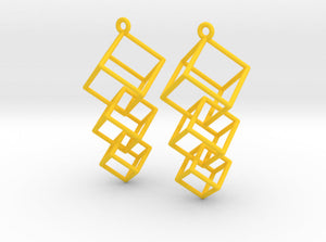 Dangling Cubes Earrings (Nylon)