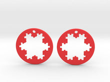 Load image into Gallery viewer, Koch Snowflake Earrings (Nylon)
