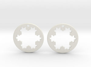 Koch Snowflake Earrings (Nylon)