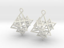 Load image into Gallery viewer, Koch Tetrahedron Earrings (Nylon)
