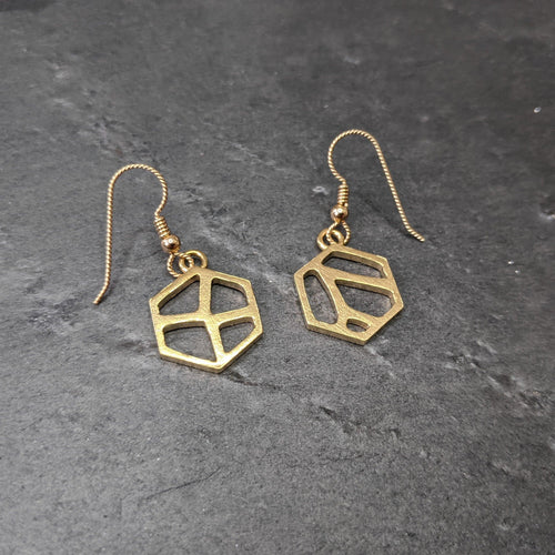 Honeycomb Earrings (Metal) - Hanusa Design