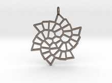 Load image into Gallery viewer, Fibonacci Snowflake Pendant (Steel) - Hanusa Design
