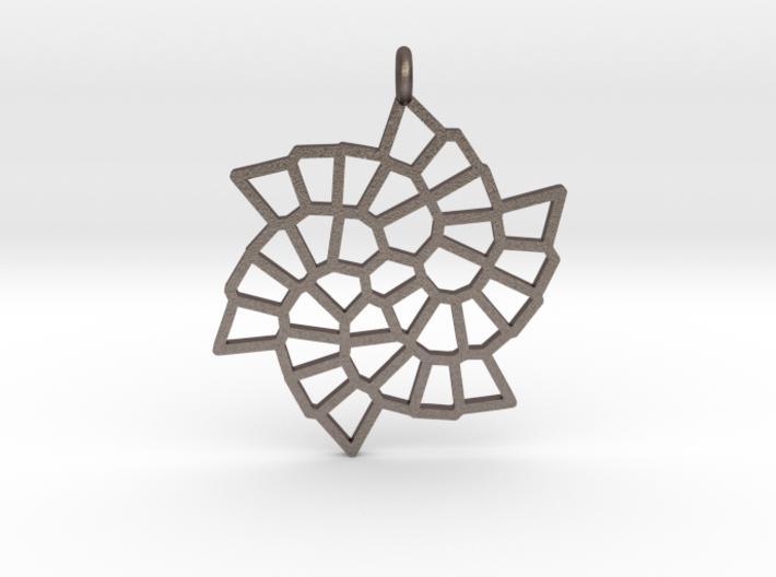 Fibonacci Snowflake Pendant (Steel) - Hanusa Design