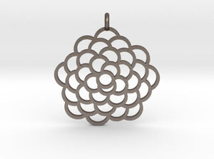 Fibonacci Pinecone Pendant (Steel) - Hanusa Design