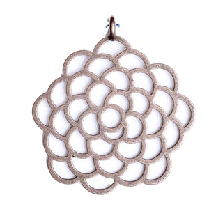 Fibonacci Pinecone Pendant (Steel) - Hanusa Design