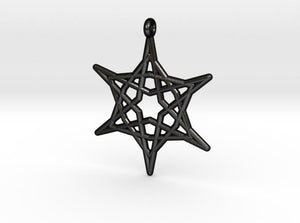 Hex Star Pendant (Steel) - Hanusa Design